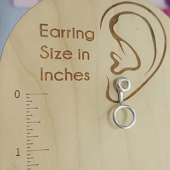 Front/Back Double Bubble Stud Earrings - Picture 3 of 6